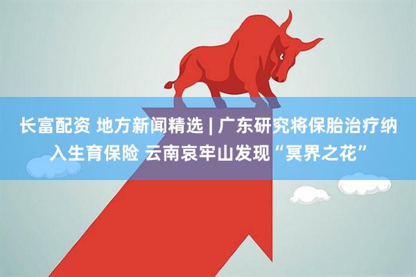 长富配资 地方新闻精选 | 广东研究将保胎治疗纳入生育保险 云南哀牢山发现“冥界之花”